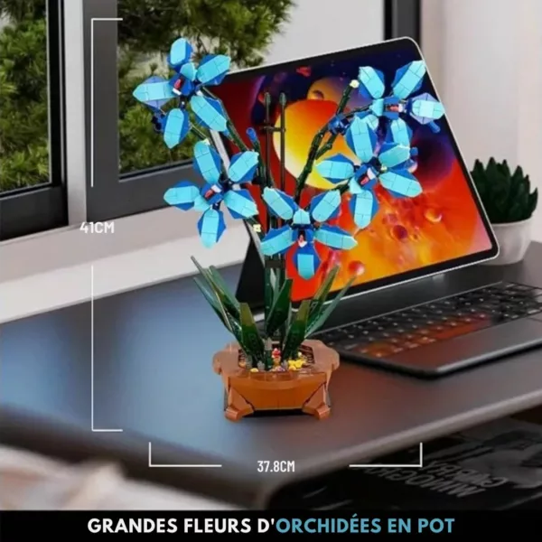 Lego orchidée tropicale tiges longues feuillage dense – Image 6