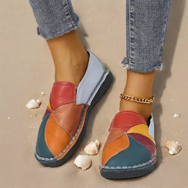 Mocassin femme patchwork style artisanal – Image 4