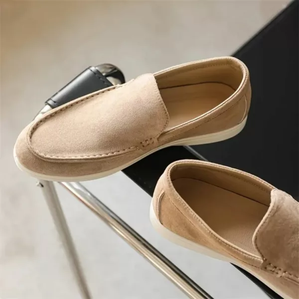 Mocassin homme minimaliste semelle blanche – Image 4