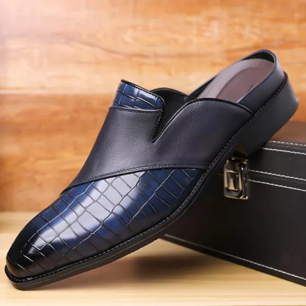 Mocassin homme ouvert croco bicolore – Image 20
