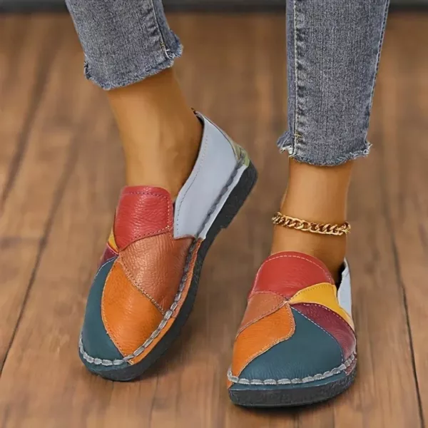 Mocassin femme patchwork style artisanal – Image 3