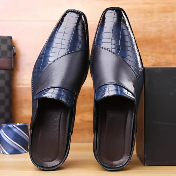 Mocassin homme ouvert croco bicolore – Image 21