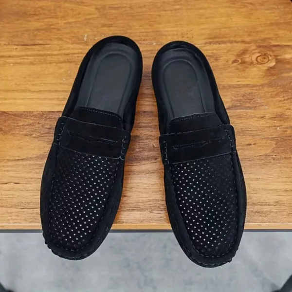 Mocassin homme ouvert daim perforé – Image 13