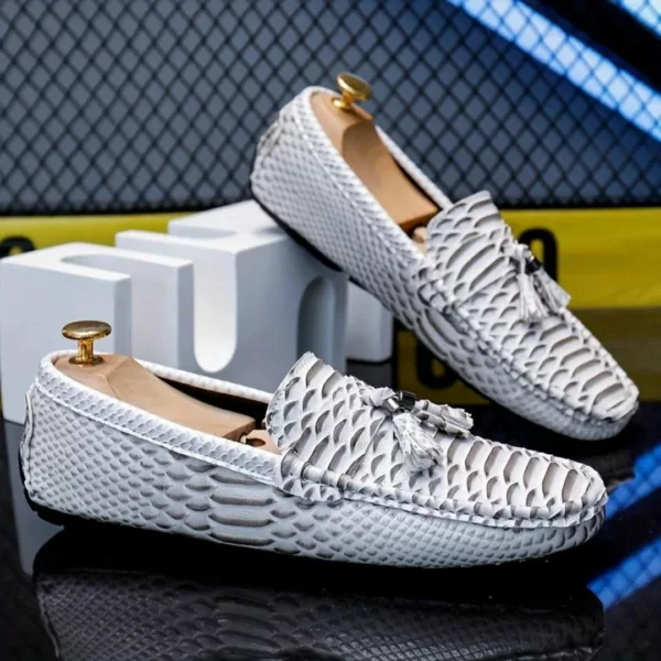 Mocassin homme serpent à glands luxe – Image 29