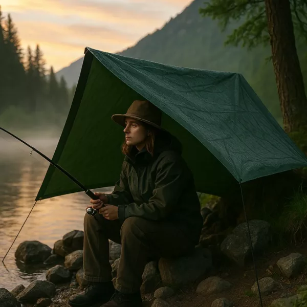 Bâche imperméable abri pêcheur repliable – Image 3