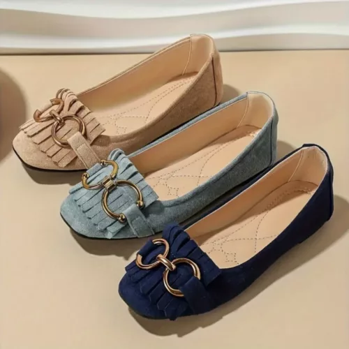 Ballerine femme chic à franges
