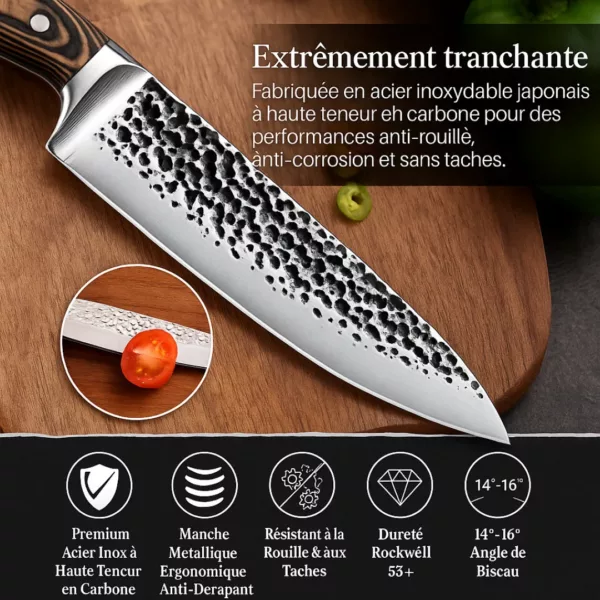 Bloc couteaux cuisine complet 15 pièces – Image 5