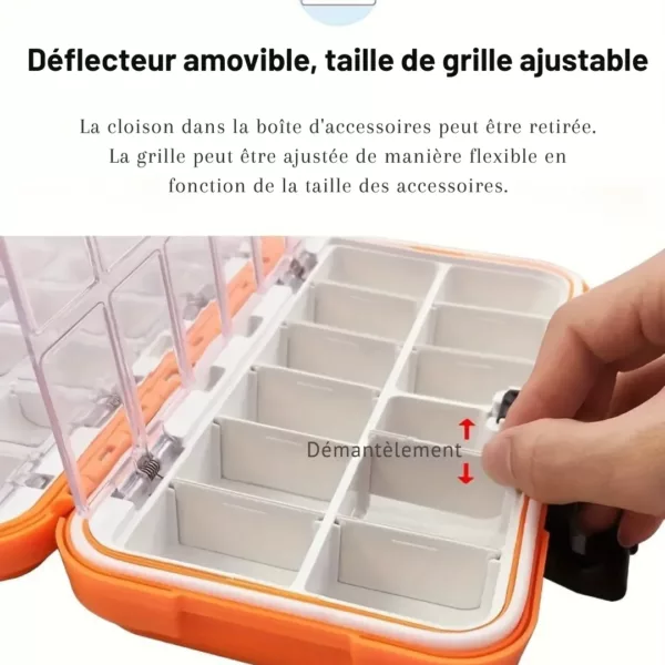 Boîte rangement hameçons avec compartiments sécurisés – Image 2