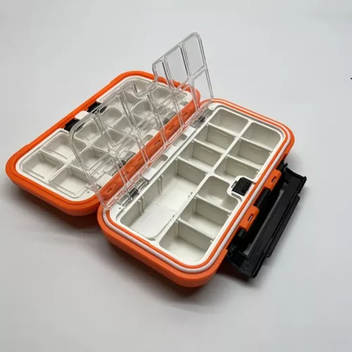 Boîte rangement hameçons avec compartiments sécurisés