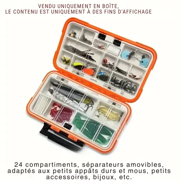 Boîte rangement hameçons avec compartiments sécurisés – Image 5