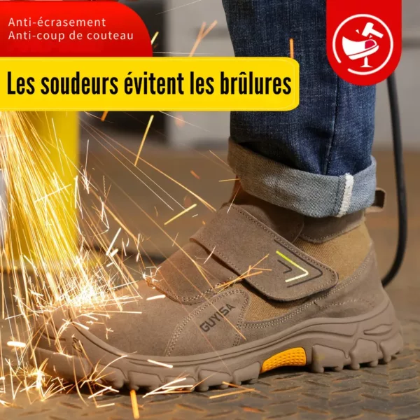 Bottes de sécurité anti-écrasement velcro – Image 3