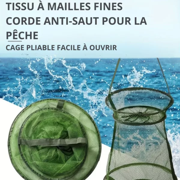 Bourriche pliable filet nylon pour poissons – Image 7