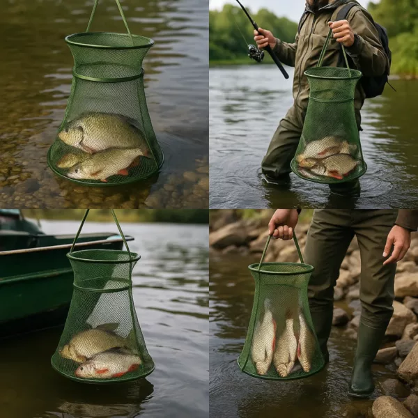 Bourriche pliable filet nylon pour poissons – Image 3