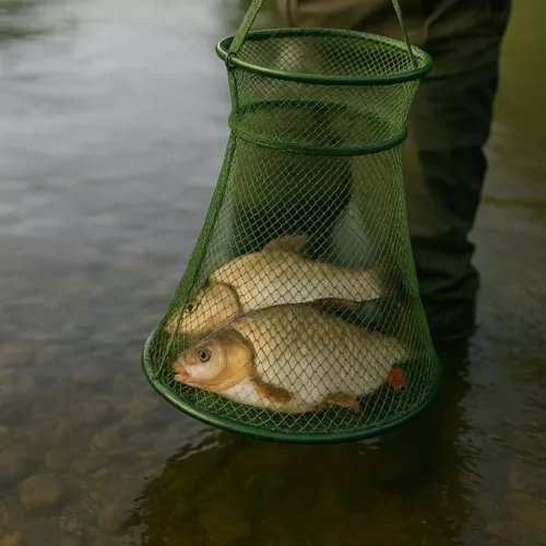 Bourriche pliable filet nylon pour poissons