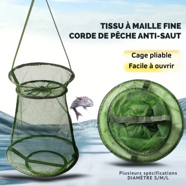 Bourriche pliable filet nylon pour poissons – Image 9