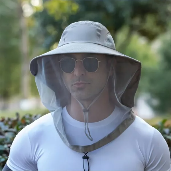 Casquette pêcheur anti-uv avec filet nuque – Image 10