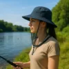 Casquette pêcheur anti-uv avec filet nuque