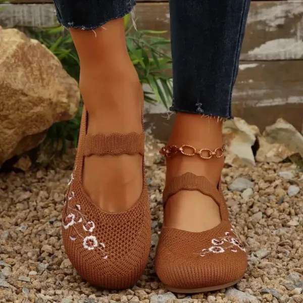 Chaussons barefoot souples à motif brodé – Image 2