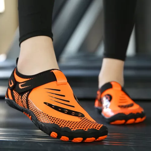 Chaussures barefoot fermeture scratch sport souple