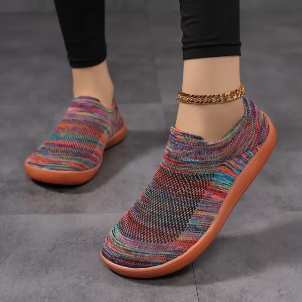 Chaussures barefoot tricot arc-en-ciel – Image 6