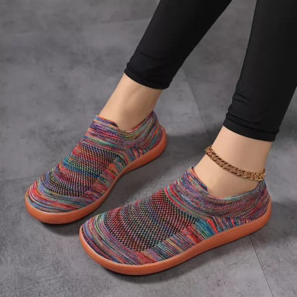 Chaussures barefoot tricot arc-en-ciel – Image 2