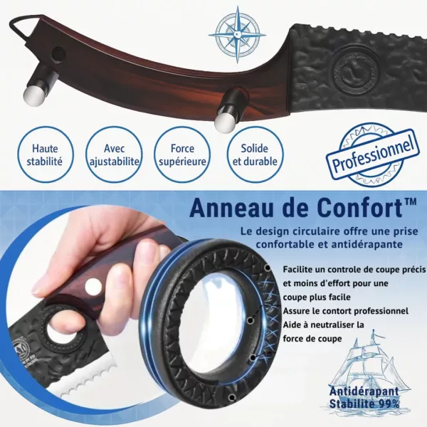 Couteau à pain dentelé manche courbé – Image 6