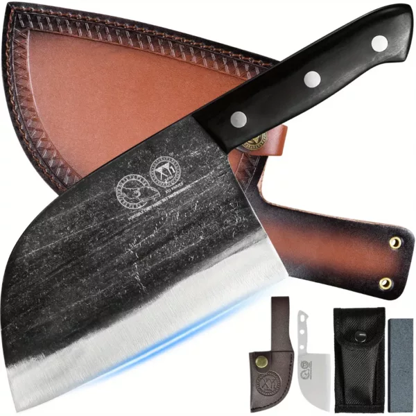Couteau de boucher traditionnel avec étui