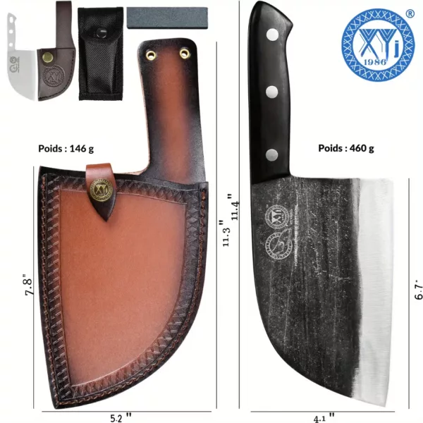 Couteau de boucher traditionnel avec étui – Image 3