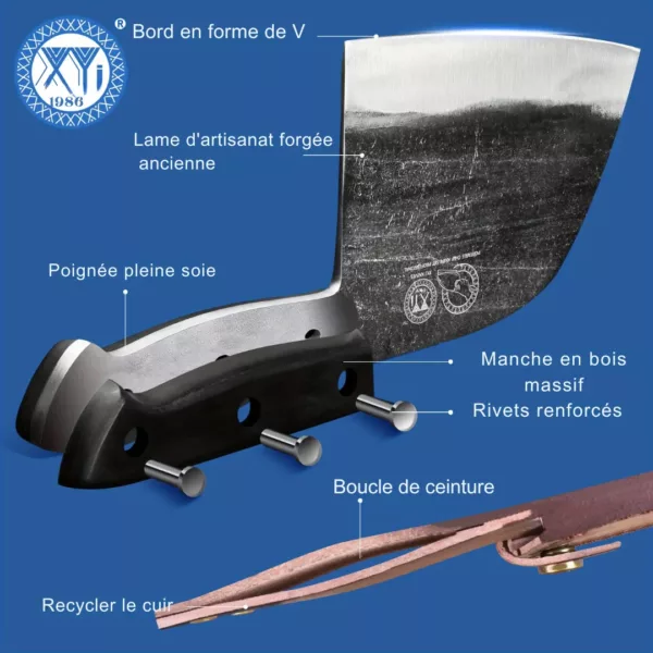 Couteau de boucher traditionnel avec étui – Image 9