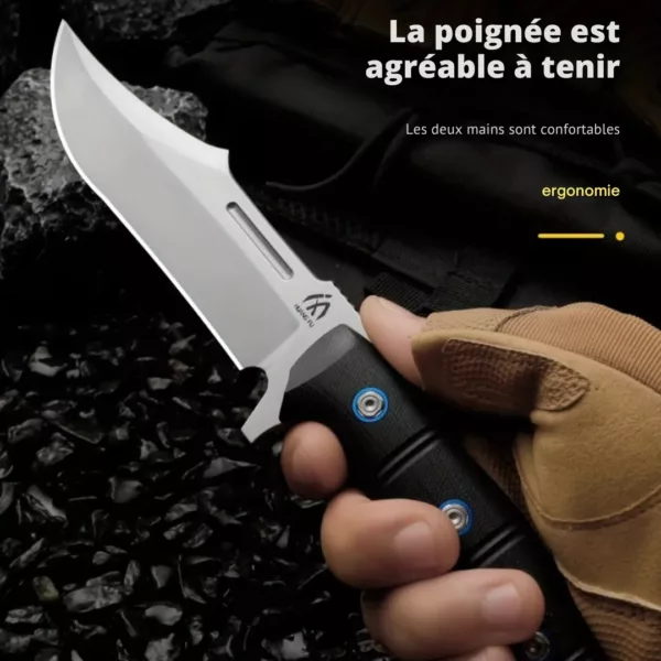 Couteau de chasse double lame courbée – Image 4