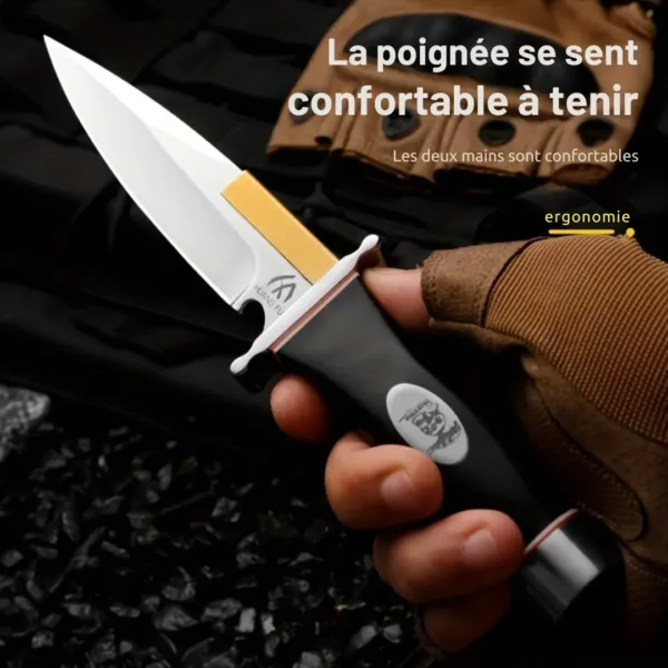 Couteau de chasse lame fixe avec étui – Image 6