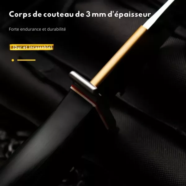 Couteau de chasse lame fixe avec étui – Image 4