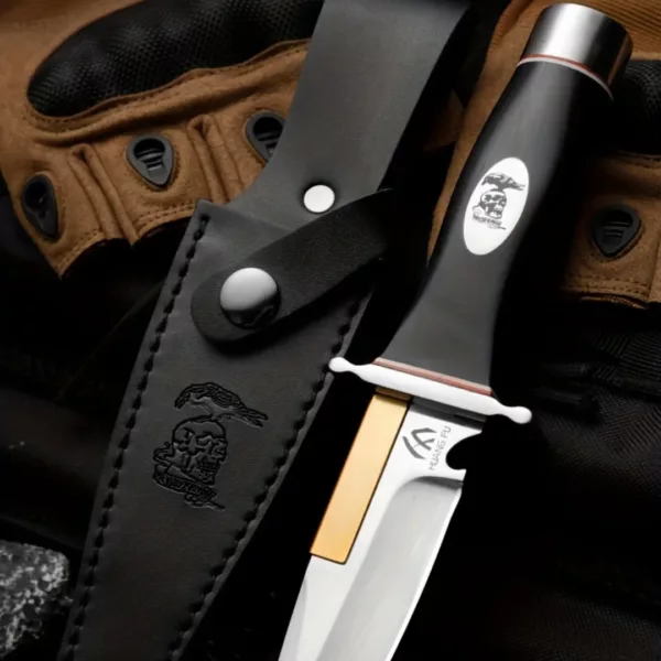 Couteau de chasse lame fixe avec étui – Image 8