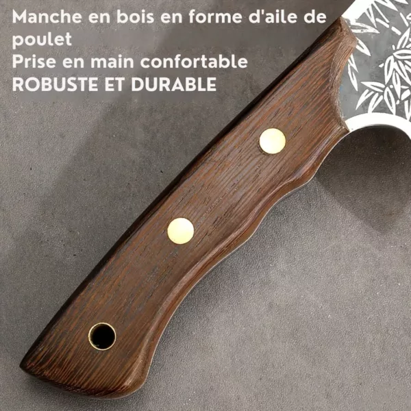 Couteau de chef gravé style tigre – Image 14