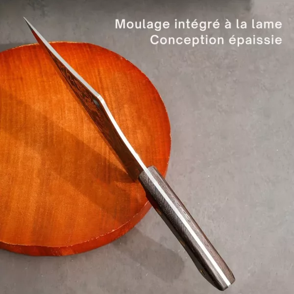 Couteau de chef gravé style tigre – Image 5