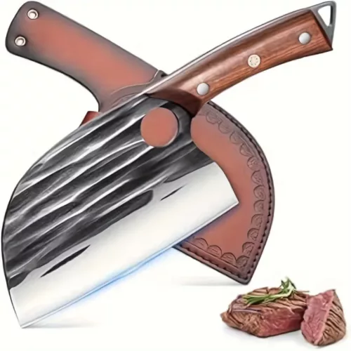 Couteau de cuisine lame rainurée
