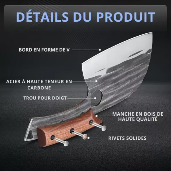Couteau de cuisine lame rainurée – Image 8