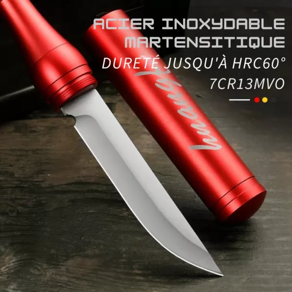 Couteau de survie dissimulé avec étui – Image 6