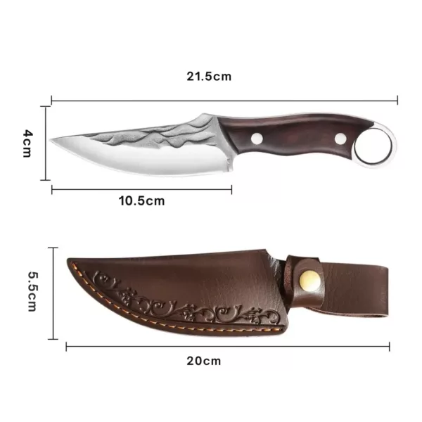 Couteau de survie lame gravée – Image 3