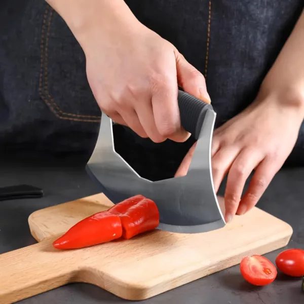 Couteau hachoir berceuse cuisine inox – Image 9