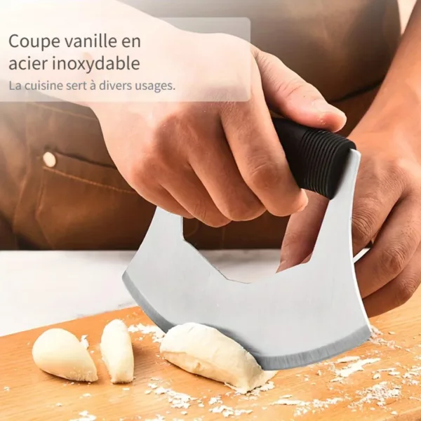 Couteau hachoir berceuse cuisine inox – Image 7
