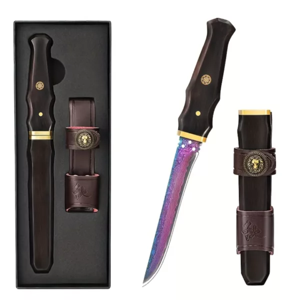 Couteau japonais artisanal manche bois luxe