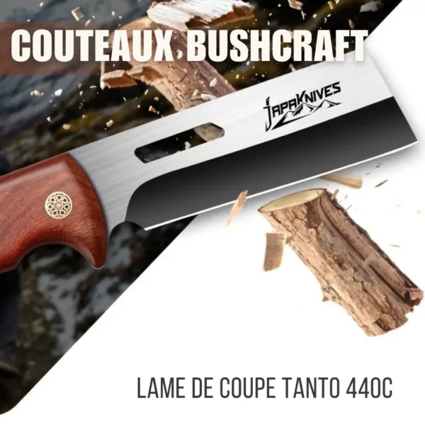 Couteau japonais droit lame épaisse – Image 6