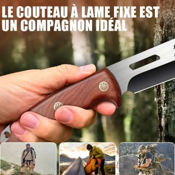 Couteau japonais droit lame épaisse – Image 8