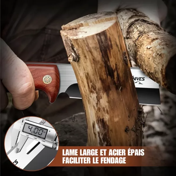 Couteau japonais droit lame épaisse – Image 7