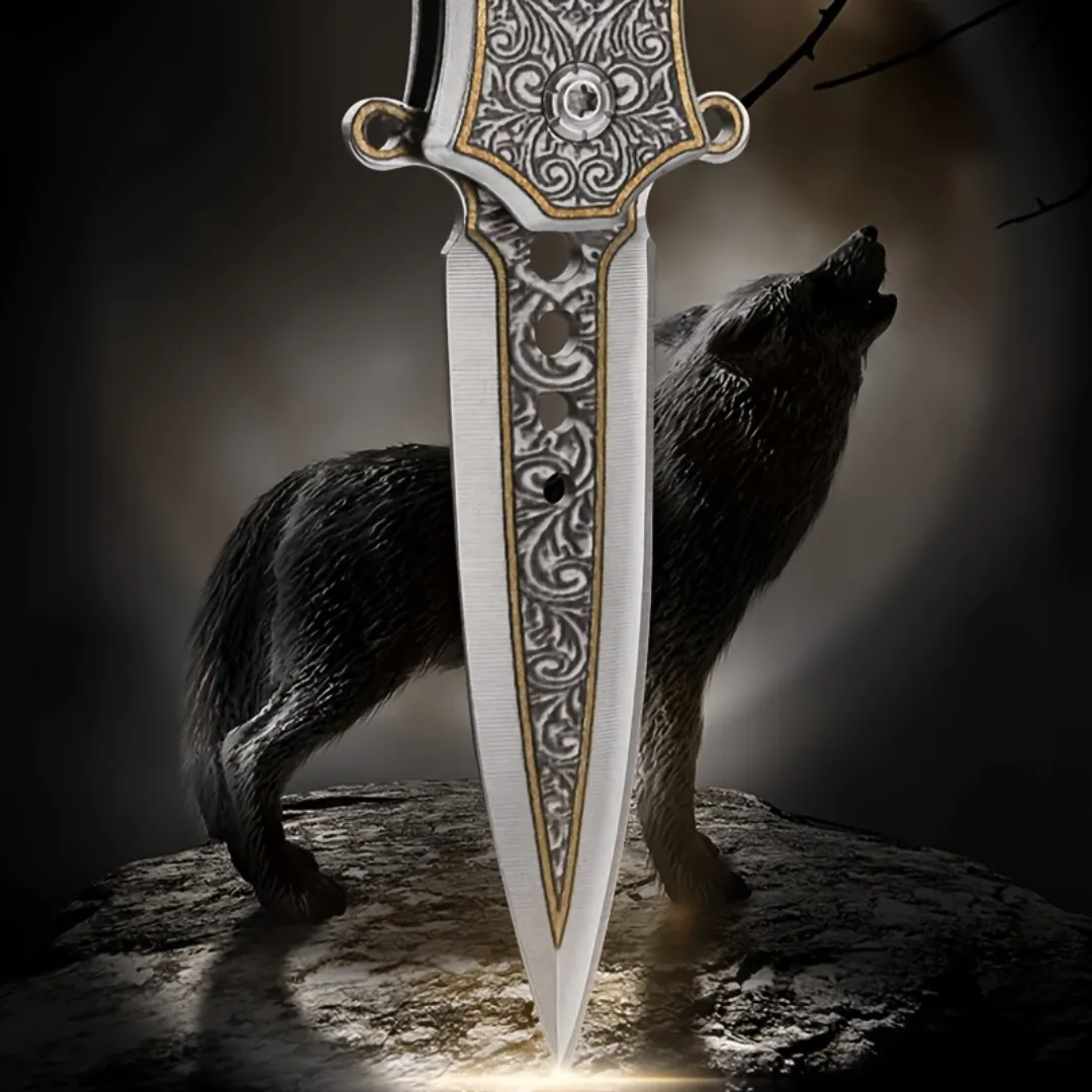 Couteau pliant décoratif style vintage – Élégance rétro et fonctionnalité au quotidien – Idéal collection ou usage extérieur – Image 2