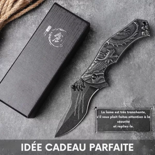 Couteau pliant dragon style médiéval – Image 4