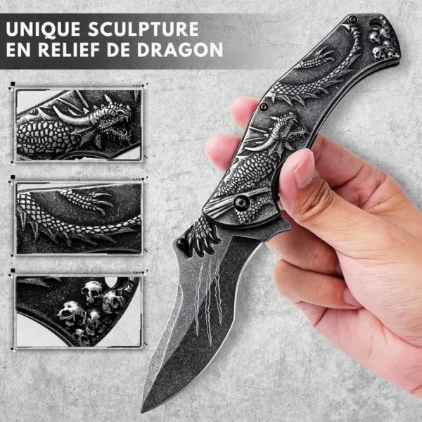 Couteau pliant dragon style médiéval – Image 11
