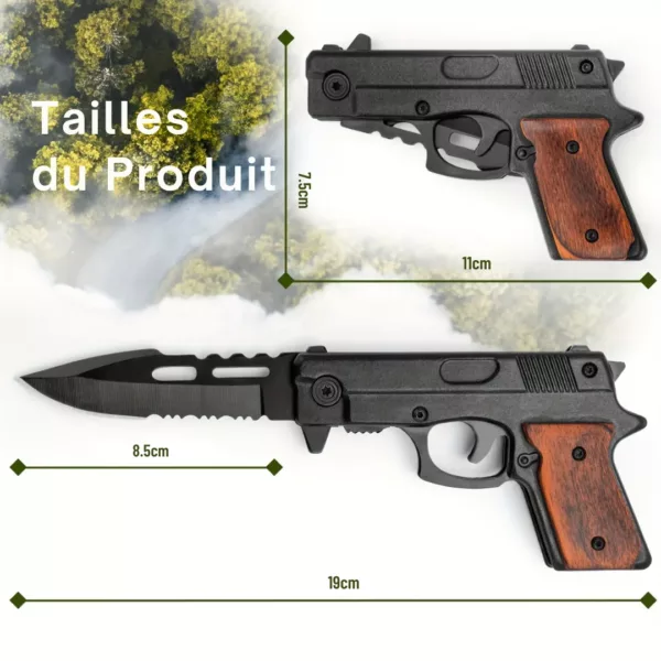 Couteau pliant forme pistolet original – Image 3