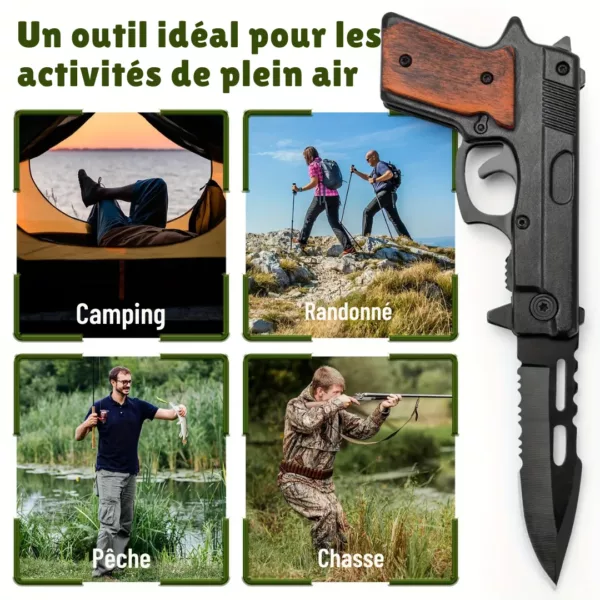 Couteau pliant forme pistolet original – Image 5